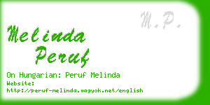 melinda peruf business card